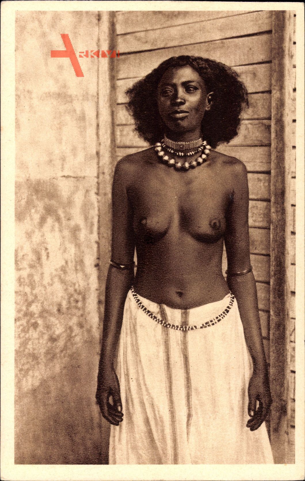 Femme Abéraoual, Afrikanerin, Barbusig, Halskette