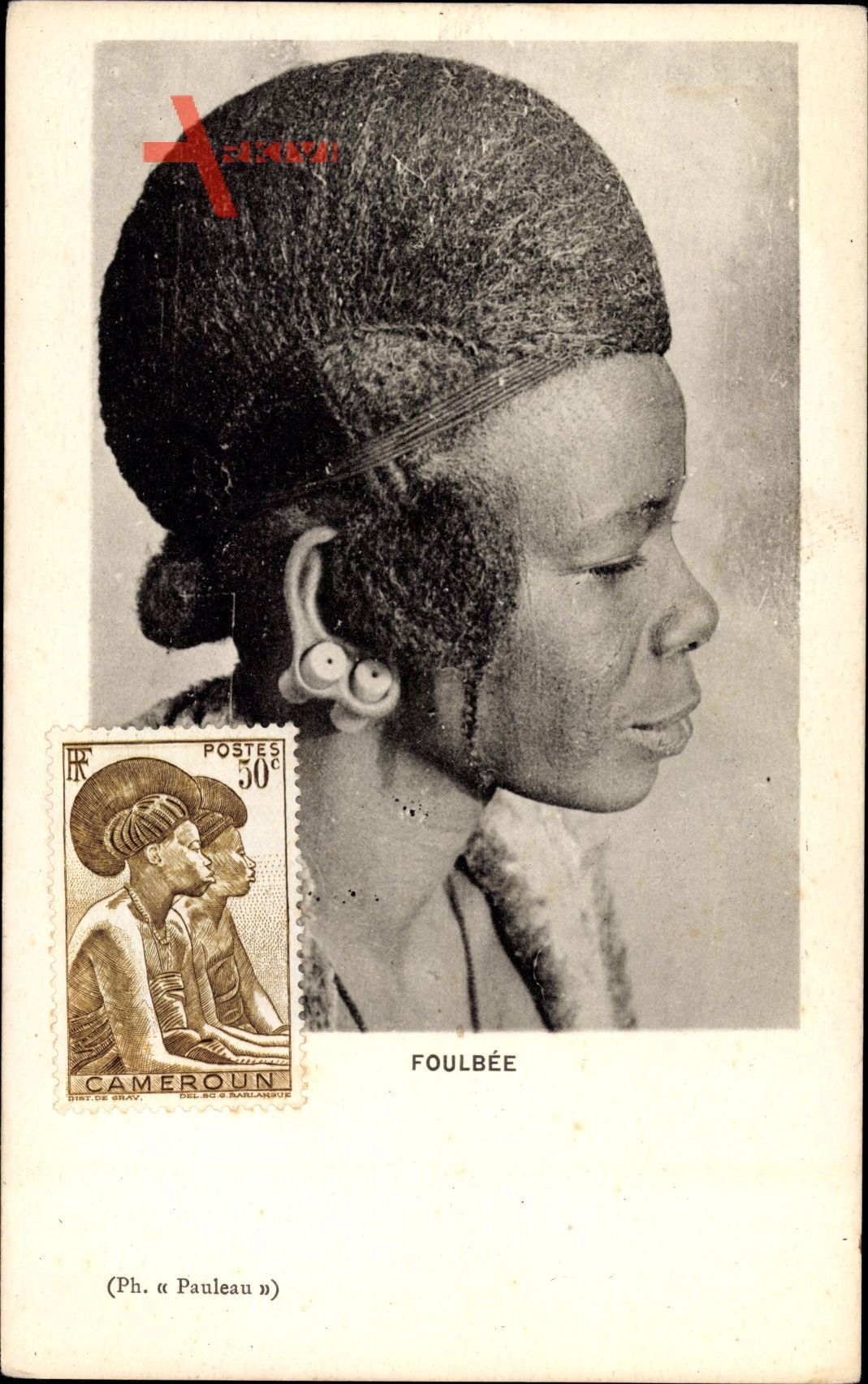 Afrika, Foulbée, Afrikanerin mit gestecktem Haar, Ohrringe