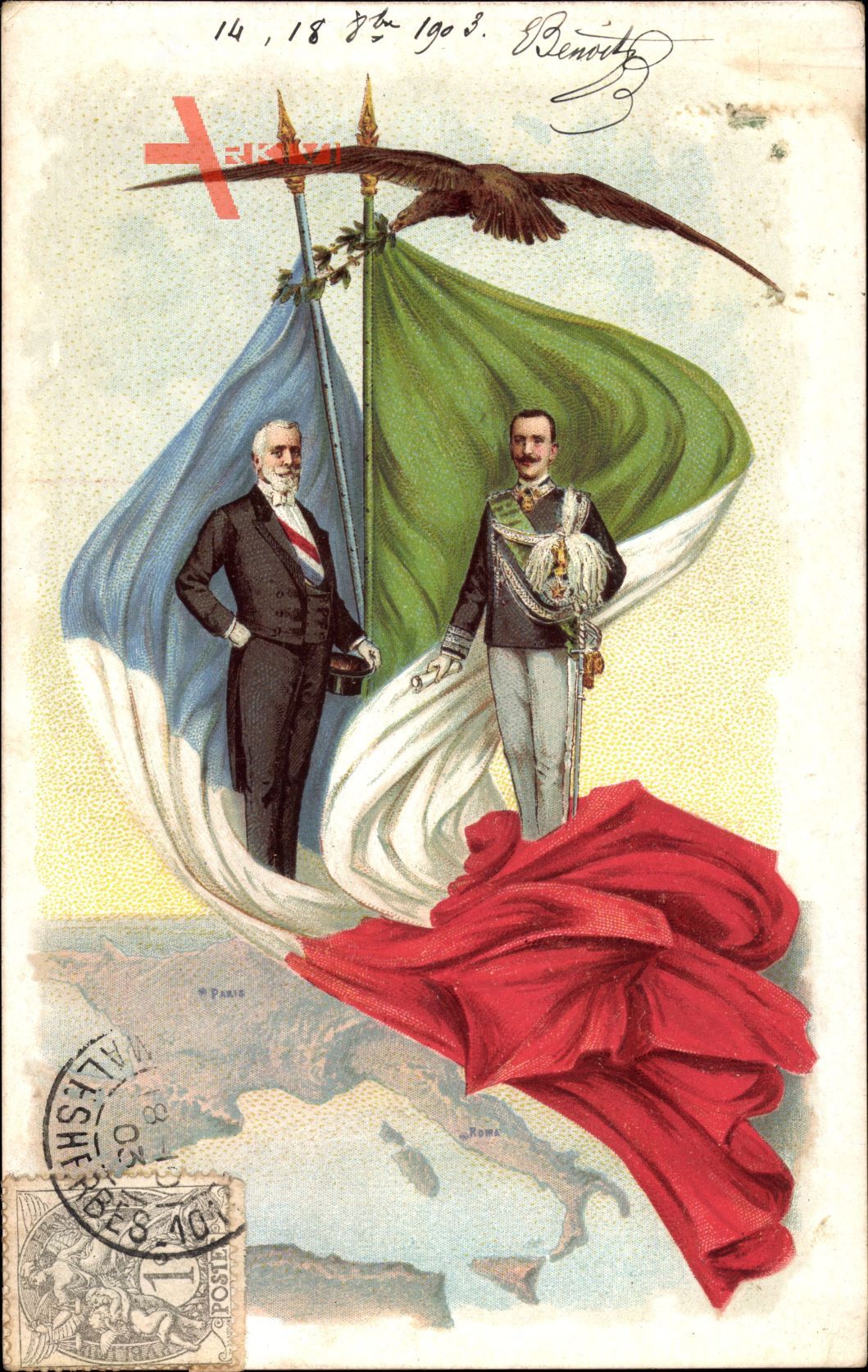 Vittorio Emanuele III., König Viktor Emanuel III. von Italien, Émile Loubet