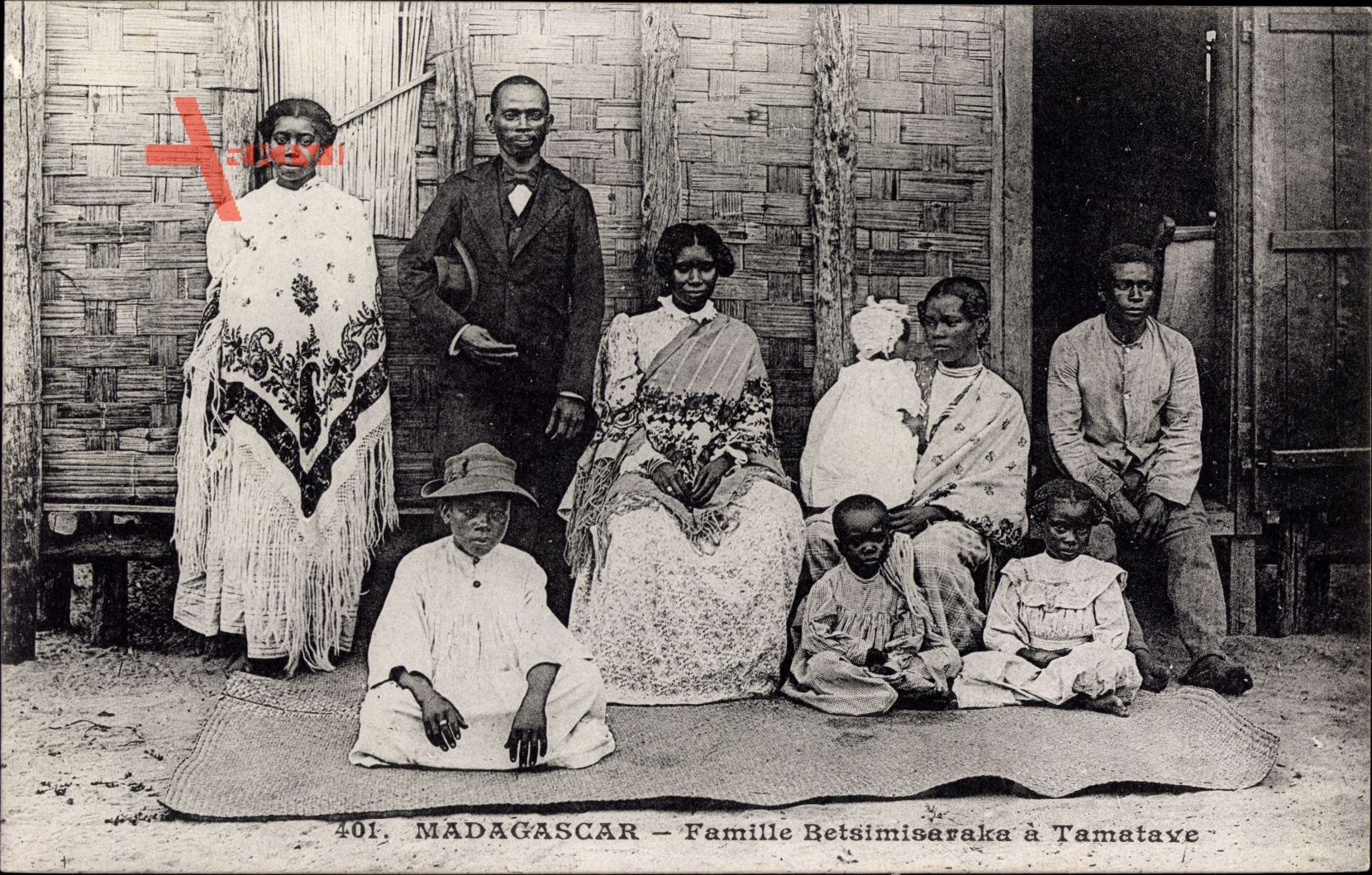 Tamatave Madagaskar, Famille Betsimisaraka, Familienfoto