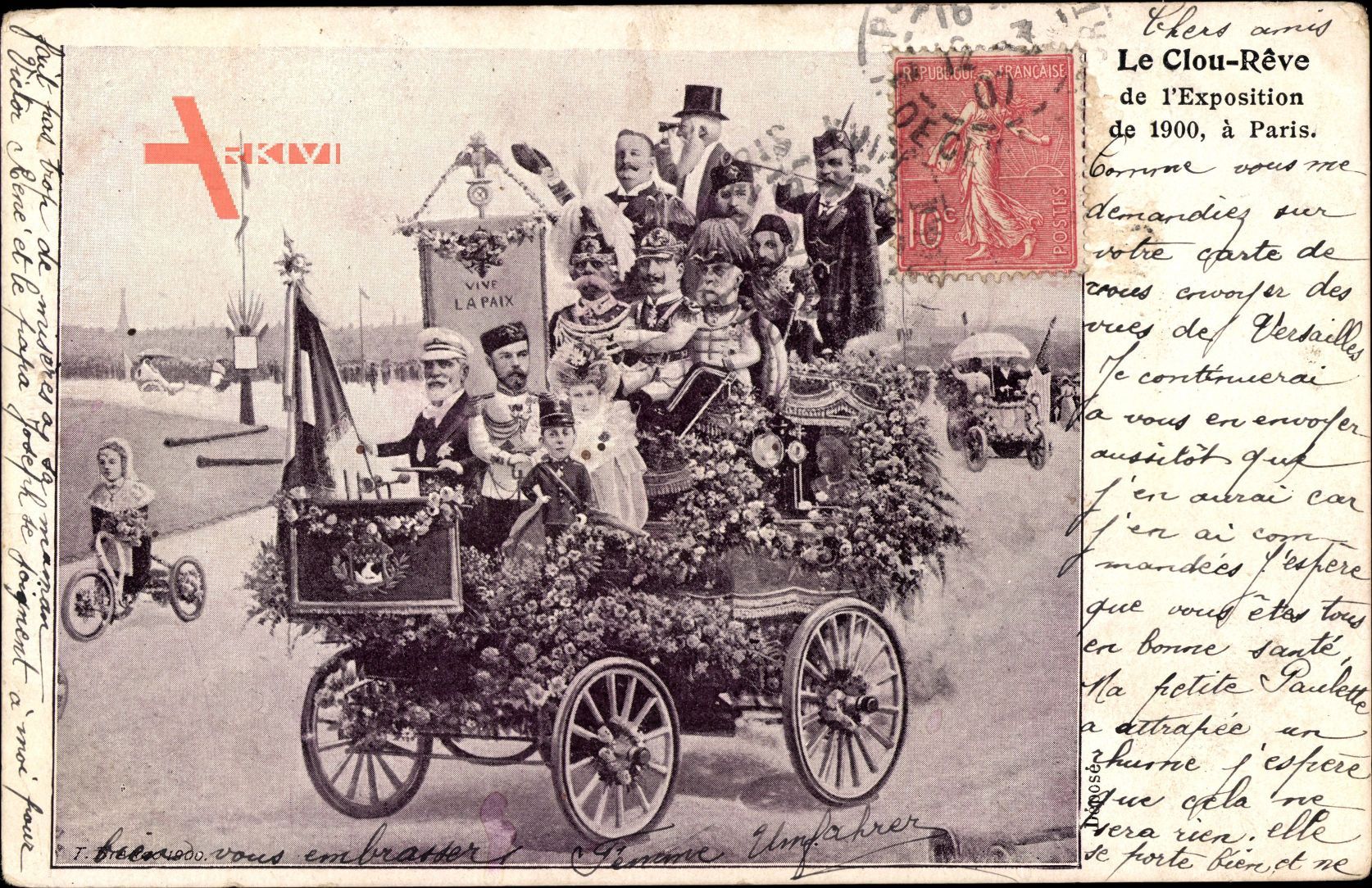 Loubet, Le Clour Rêve de lExposition 1900 à Paris, Nikolaus II, Vive la Paix