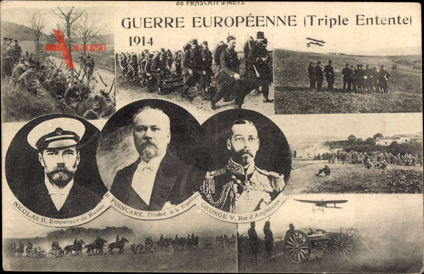 Poincaré, Nikolaus II., Georg V., Guerre Européenne, Triple Entente 1914