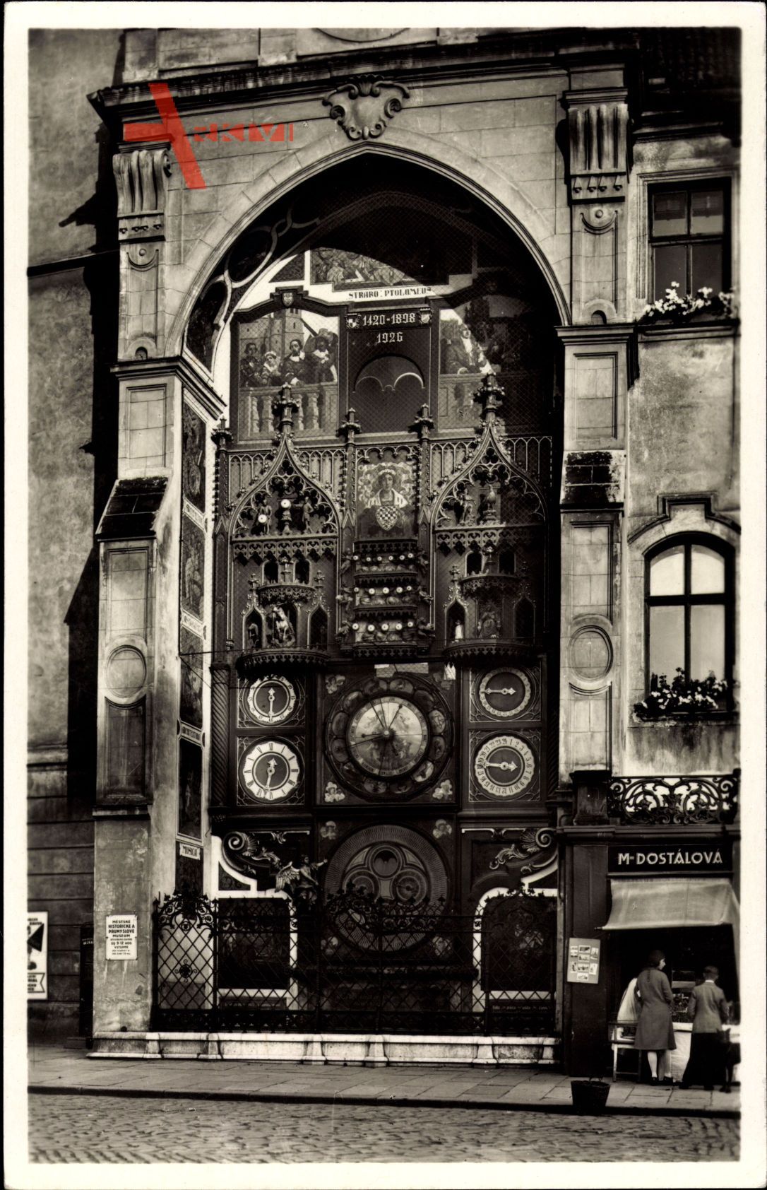 Olomouc Olmütz Stadt, Kunstuhr, Orloj, Ptolomeusbild