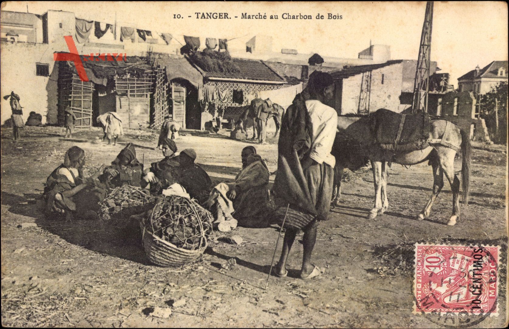 Tanger Marokko, Marche au Charbon de Bois, Marktplatz, Händler