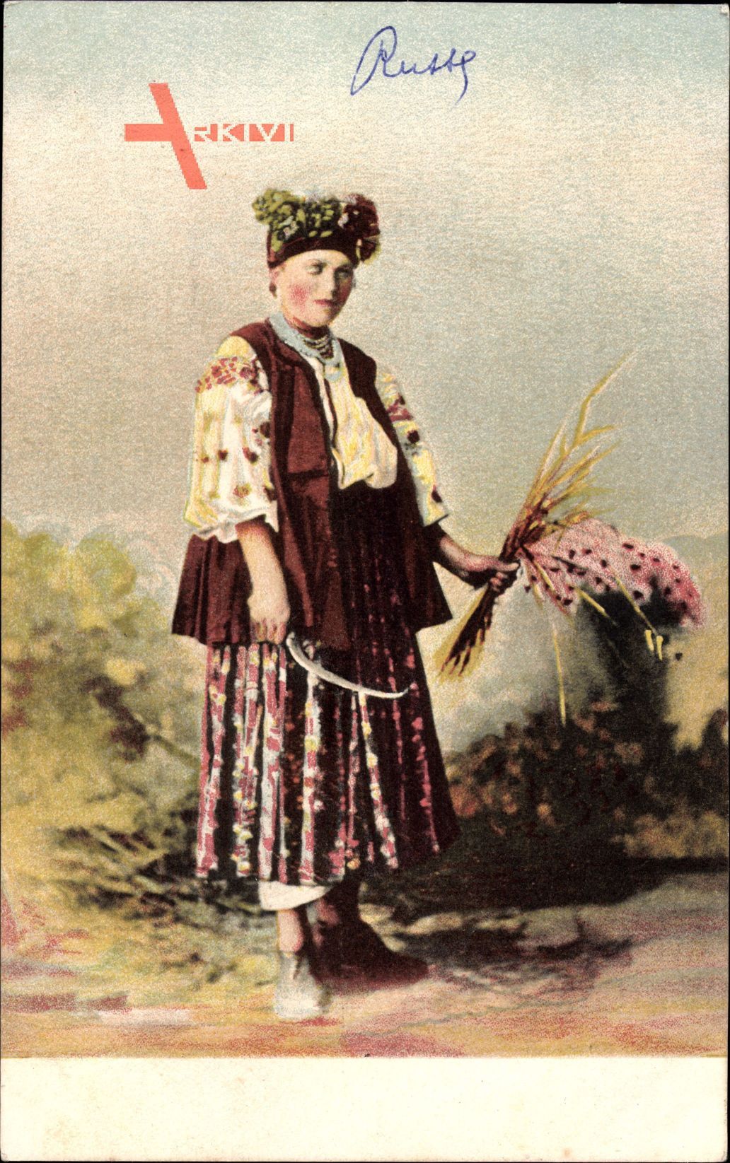 Le petite Russienne No. 38, Frau in russischer Tracht