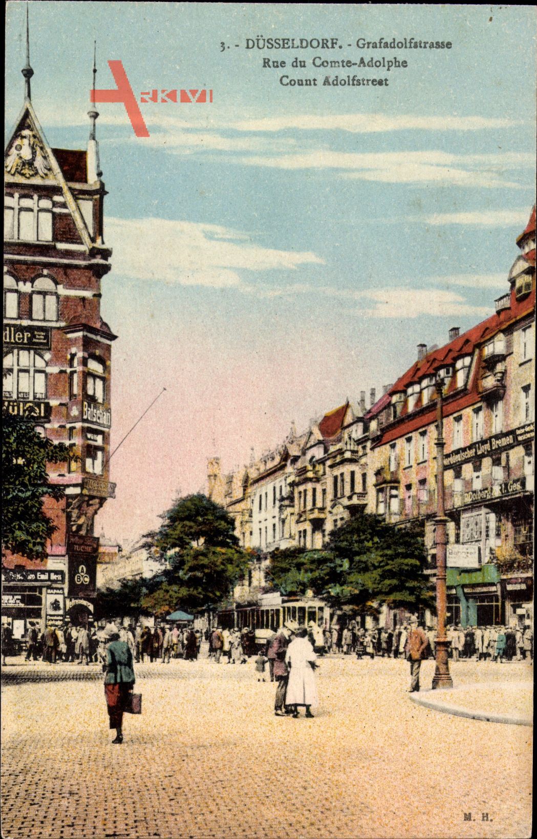 Düsseldorf am Rhein, Blick in die Grafadolfstraße