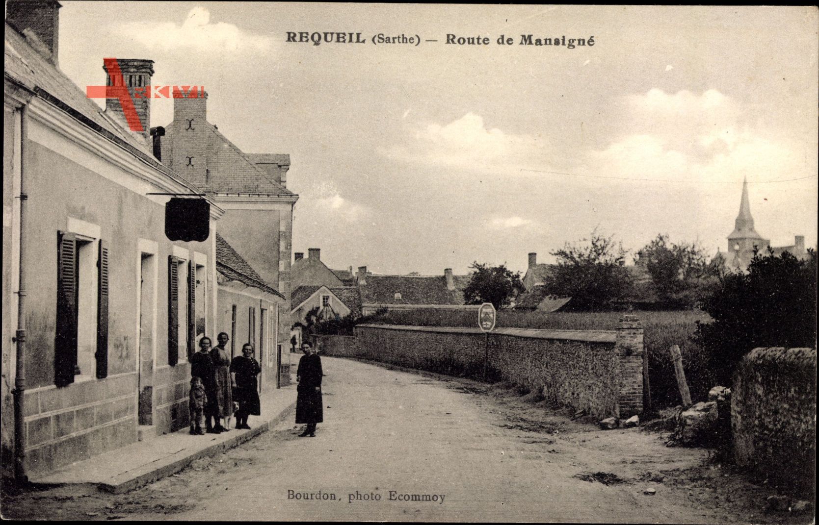 Requeil Sarthe, Route de Mansigné, Straßenpartie