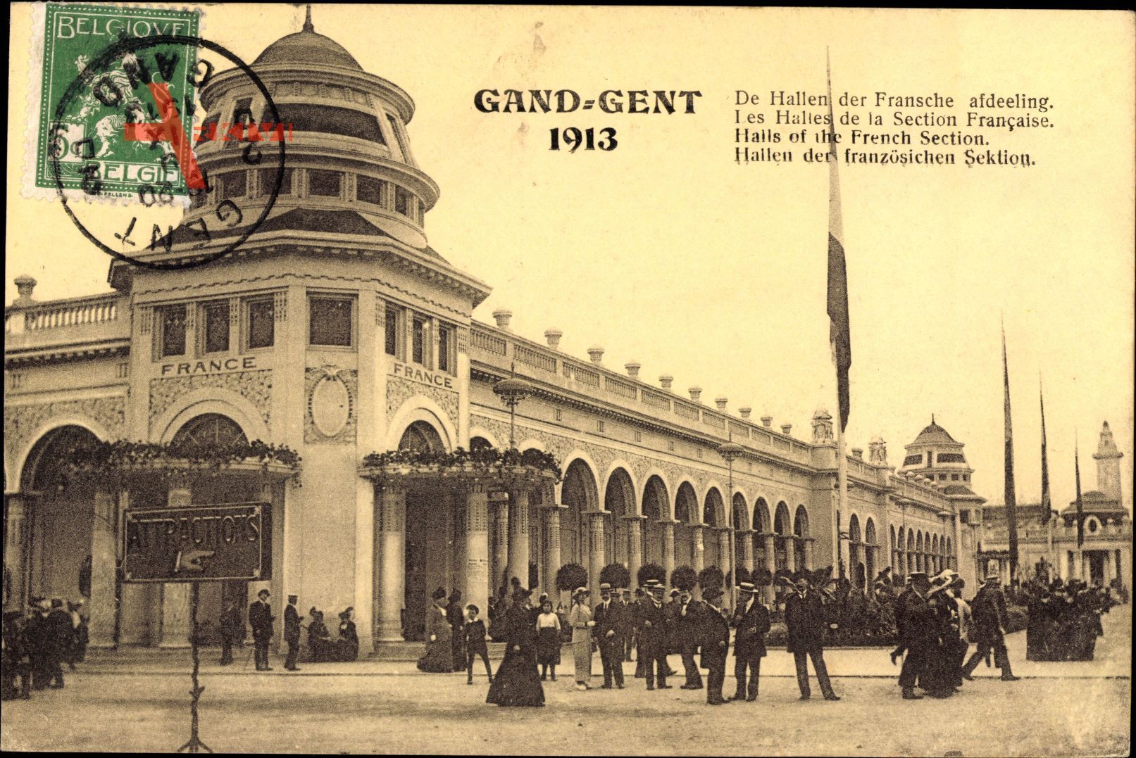 Gent Ostflandern, Expo, Weltausstellung 1913, Französische Sektion