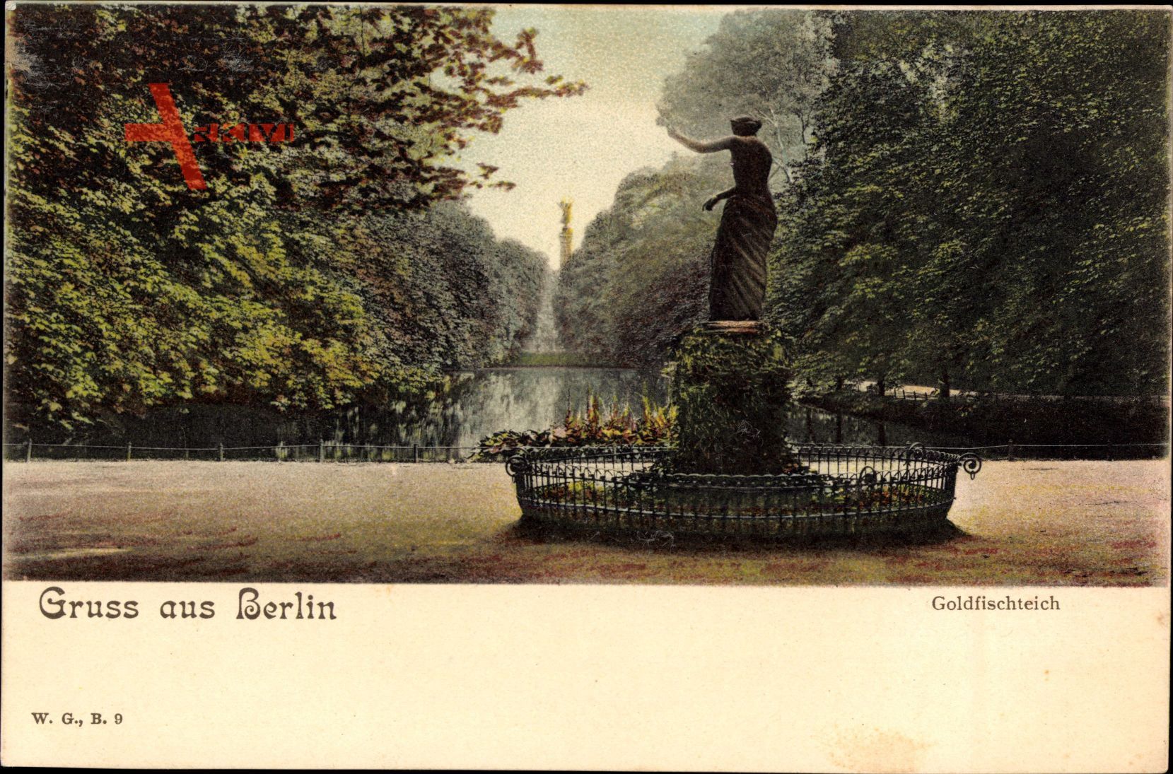 Berlin Tiergarten, Blick auf den Goldfischteich