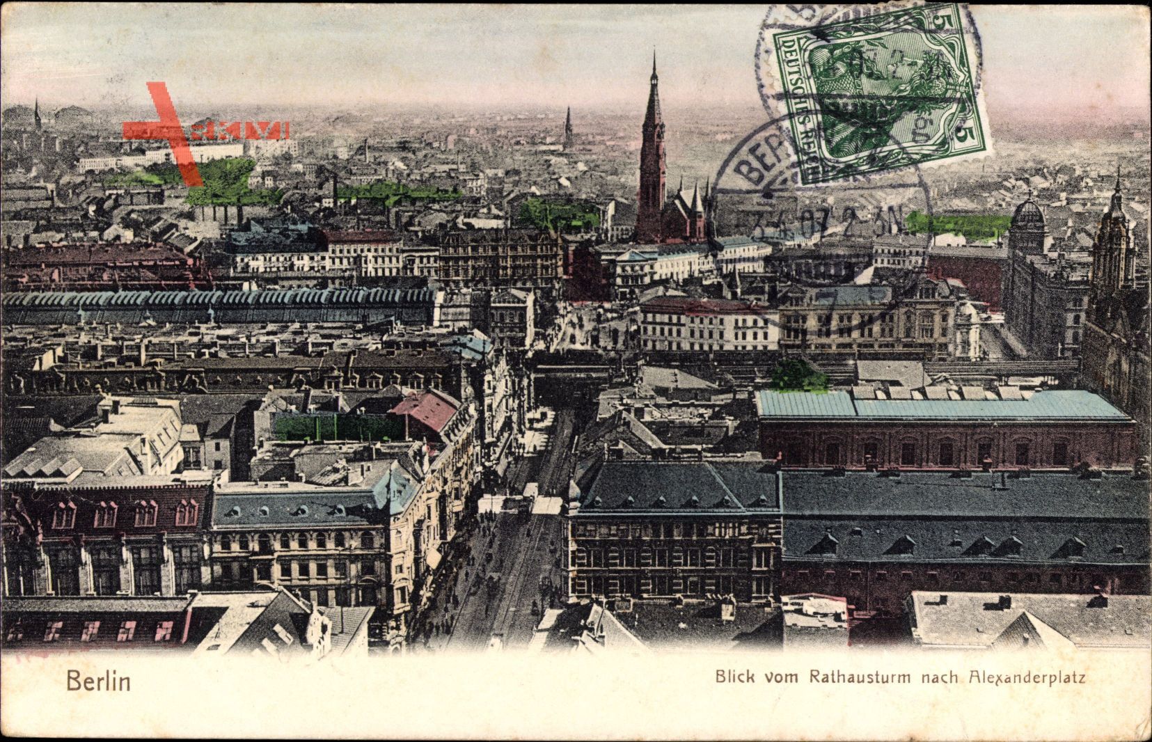 Berlin Mitte, Teilansicht, Blick vom Rathausturm nach Alexanderplatz