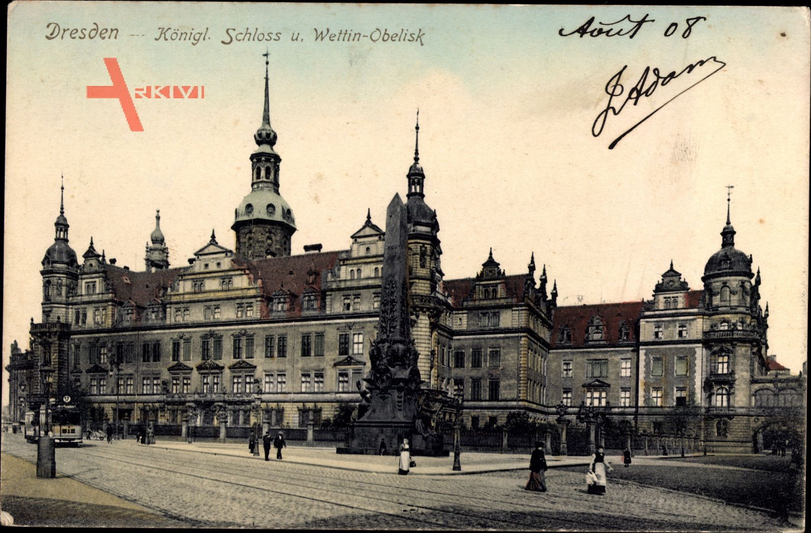 Dresden Zentrum Altstadt, Königliches Schloss und Wettin Obelisk