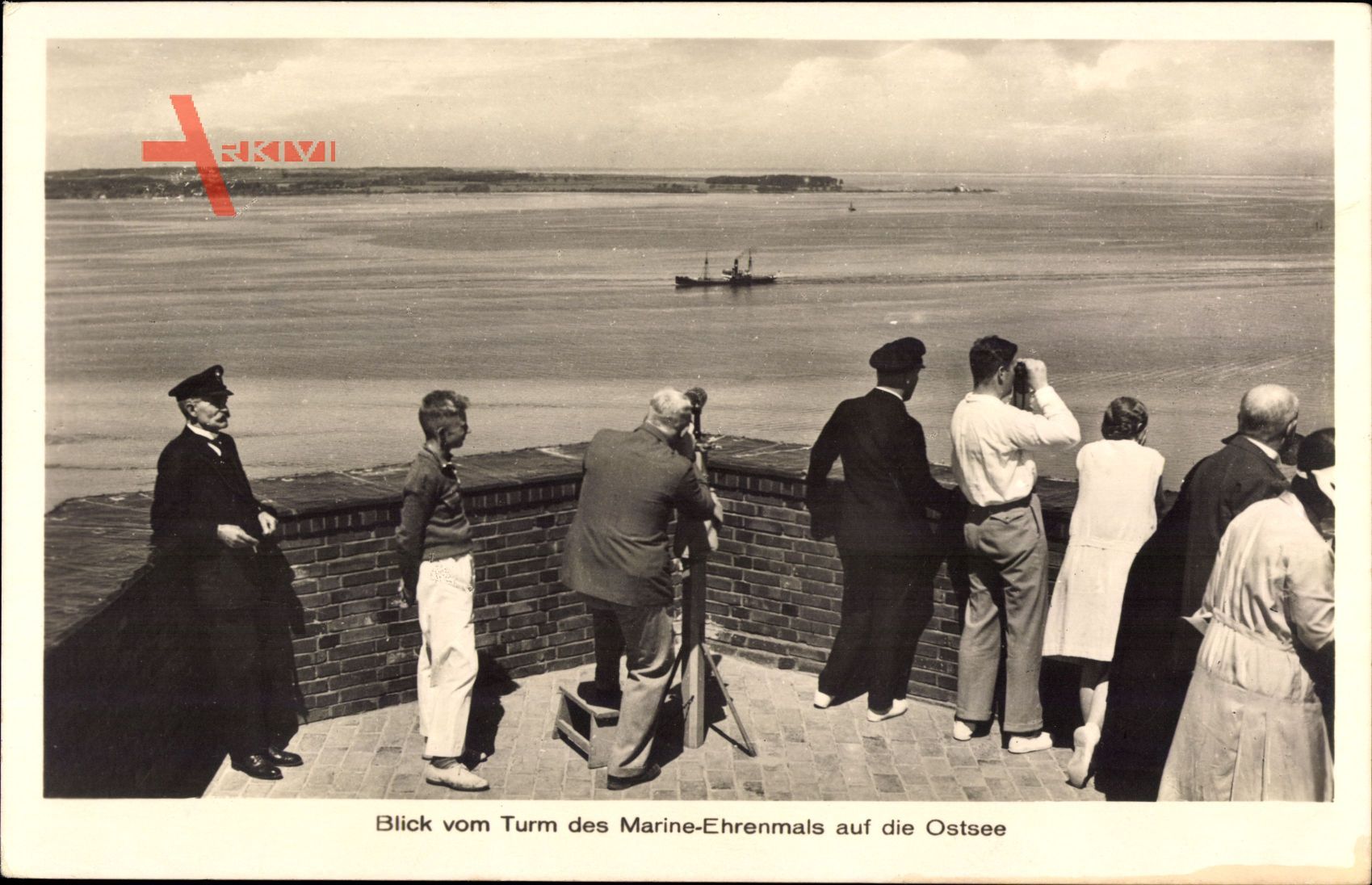 Laboe Probstei Ostsee, Blick vom Turm des Marine Ehrenmals auf Ostsee