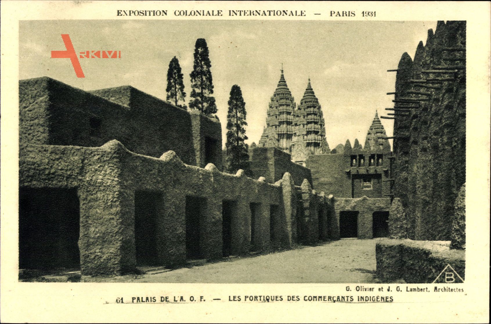 Paris, Expo, Weltausstellung 1931, Palais de la AOF, Portiques indigènes
