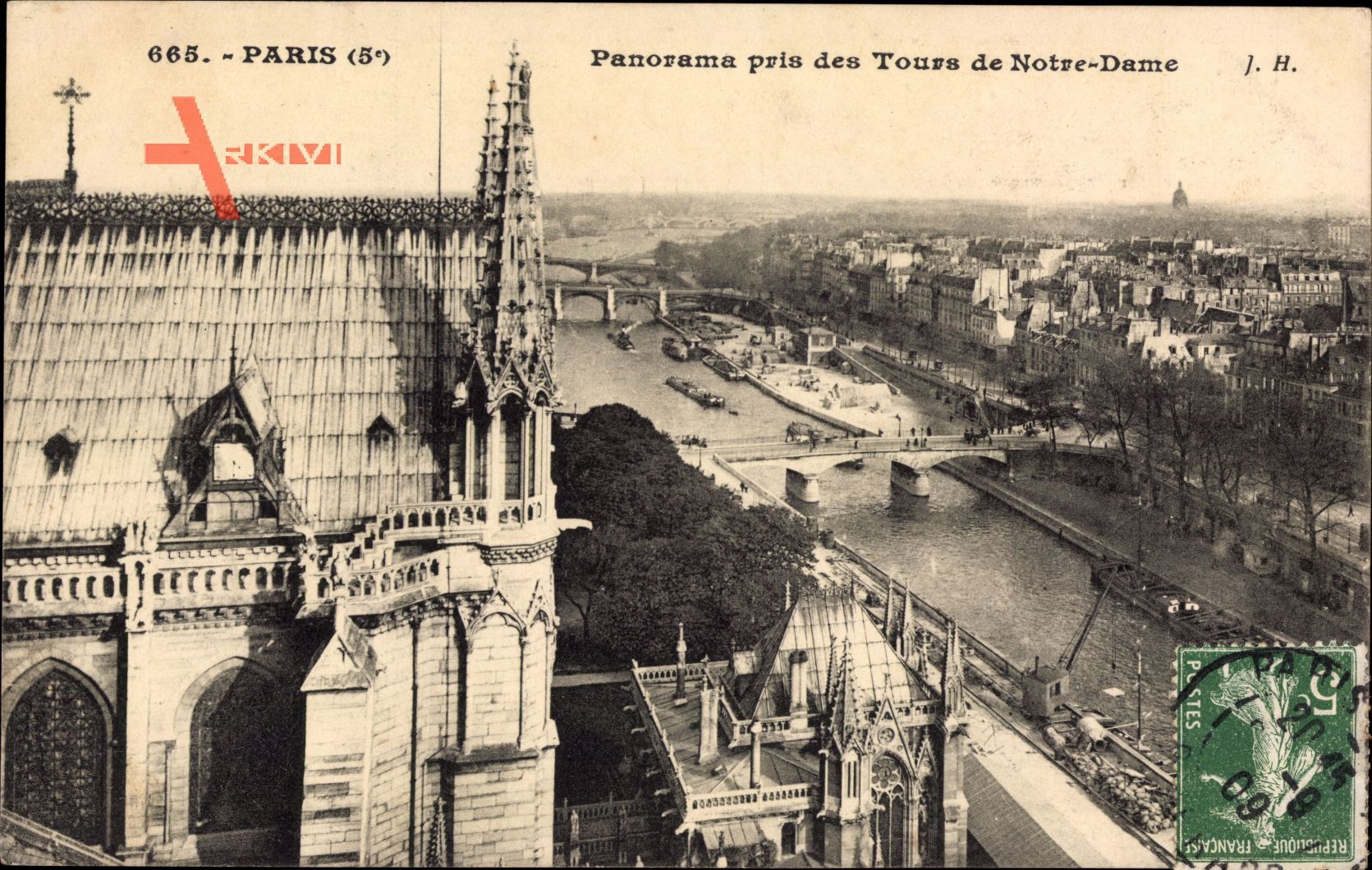 Paris 5e, Panorama pris des Tours de Notre Dame