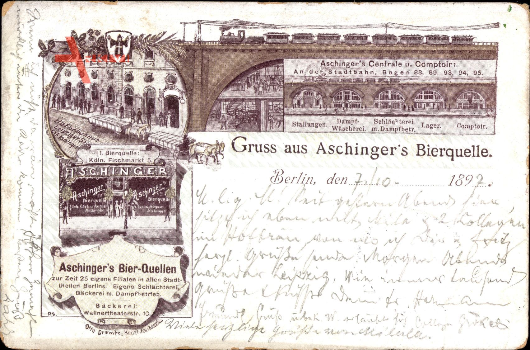 Berlin Mitte, Aschinger's Bierquelle, An der Stadtbahn, Walinertheaterstr.
