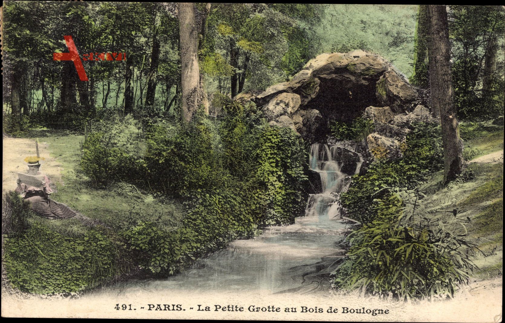 Paris, La Petite Grotte au Bois de Boulogne, Wasserpartie