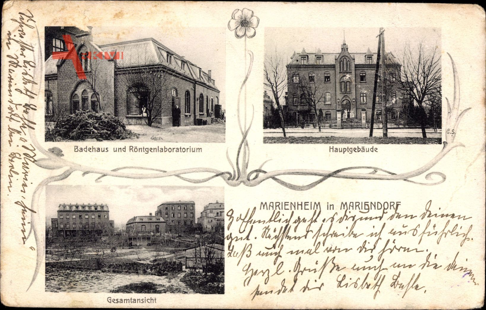 Berlin Tempelhof Mariendorf, Marienheim, Hauptgebäude, Badehaus