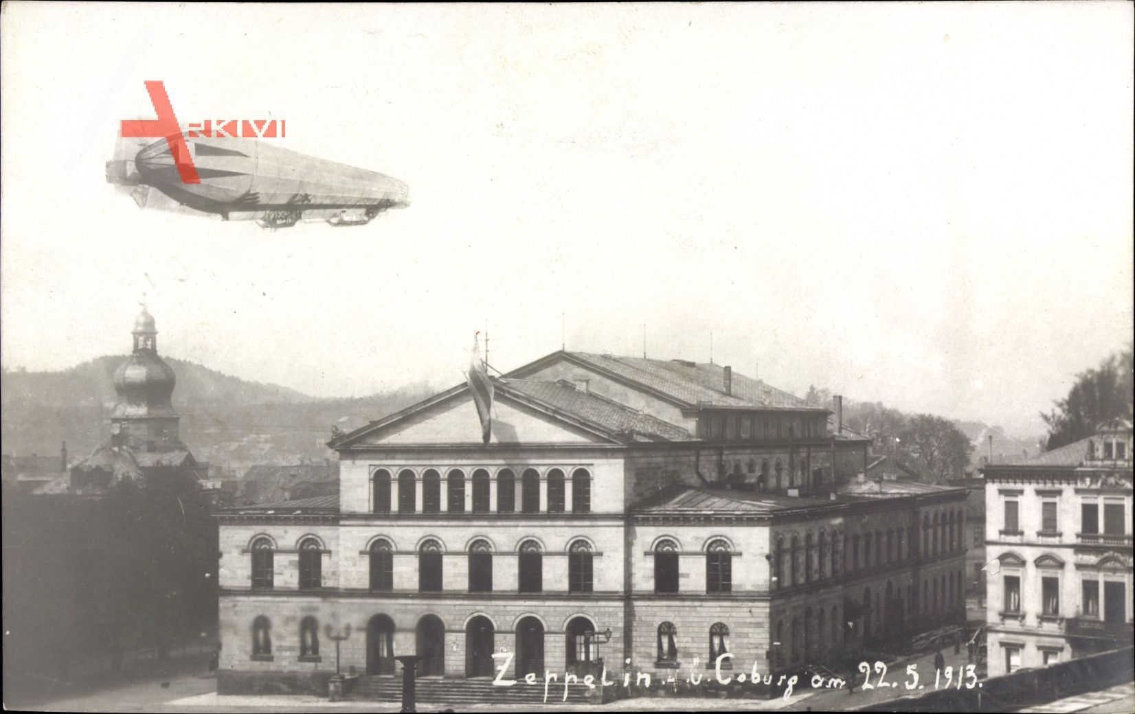 Coburg in Oberfranken, Zeppelin am 22 05 1913