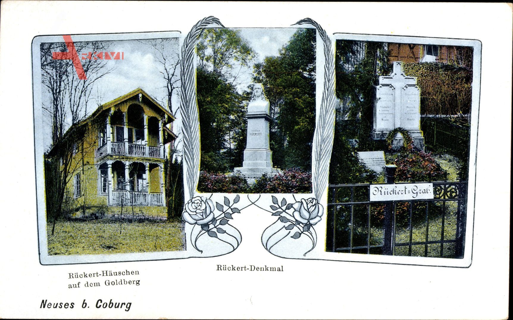 Neuses Coburg in Oberfranken, Rückerthäuschen auf dem Goldberg, Denkmal