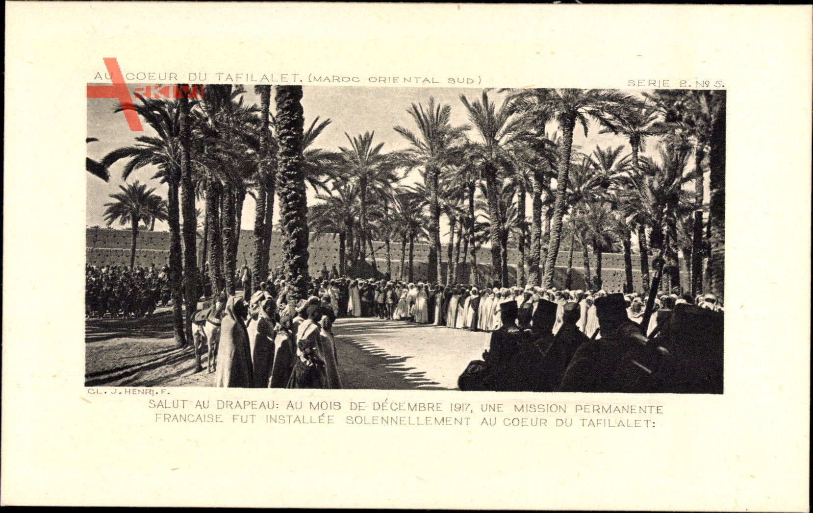 Tafilalet Marokko, Salut au Drapeau, au Mois de Decembre 1917