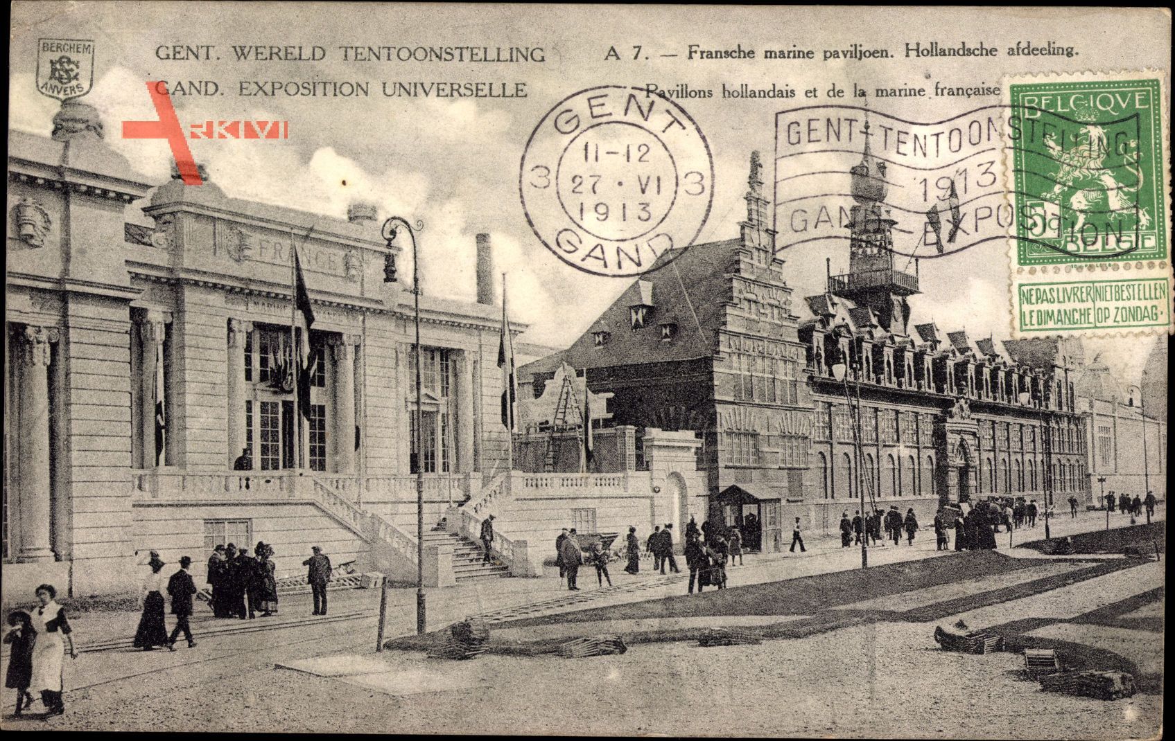 Gent Ostflandern Belgien, Exposition Universelle 1913, Pavillon hollandais