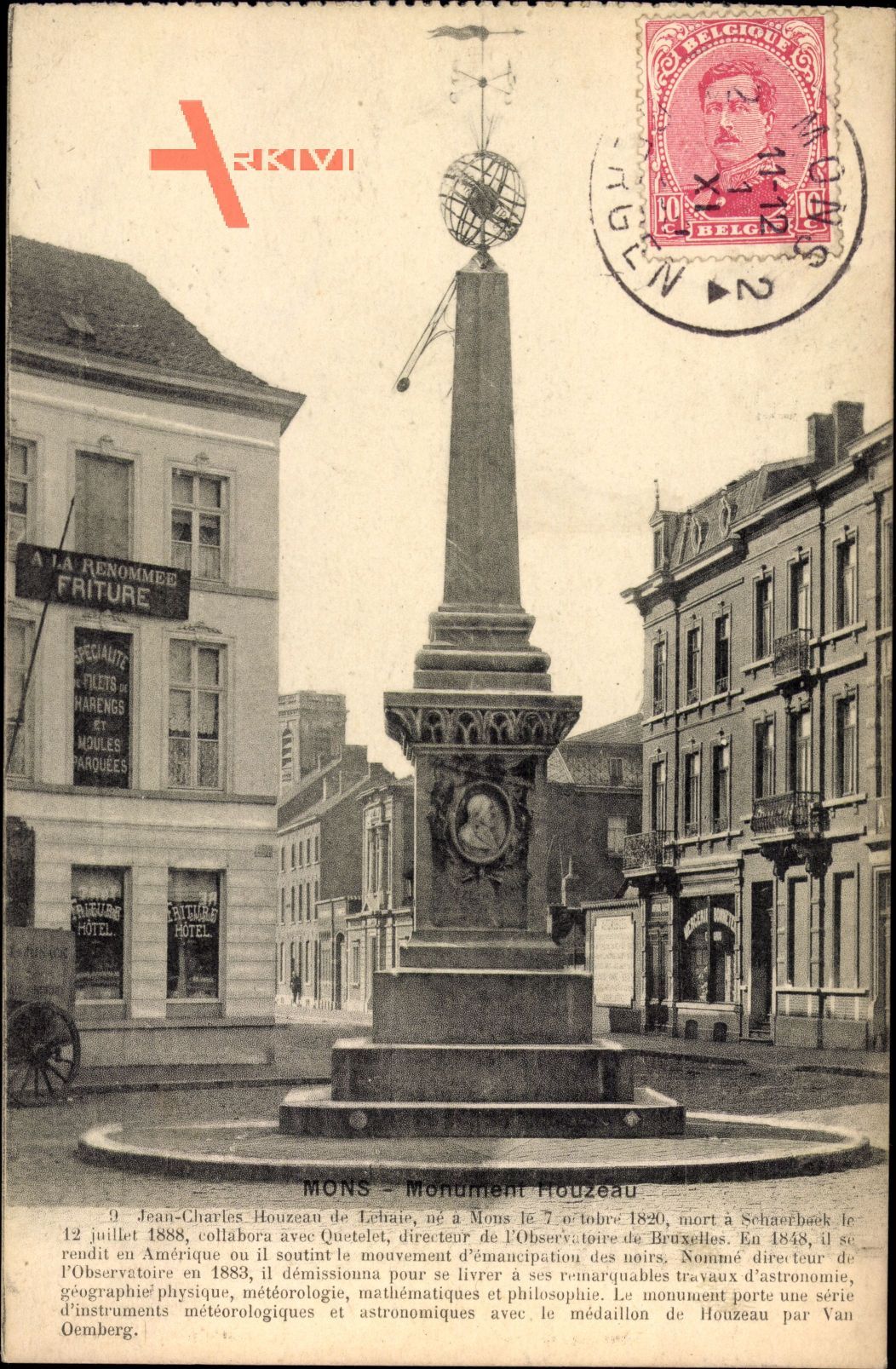 Mons Wallonien Hennegau, Monument Houzeau, Denkmal