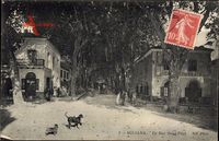 Miliana Algerien, La Rue Saint Paul, Straßenpartie, Hunde, Cafe Lyonnais