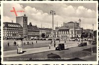 Leipzig in Sachsen, Augustusplatz, Hochhaus und Neues Theater, Autos