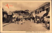 Alexandria Ägypten, Arabian bazar neat Fort Napoleon, Kutsche, Araber