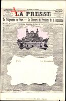 Zeitungs La Presse, Télégramme du Tsar, 2 Janvier 1902, Paris, Le Trocadéro
