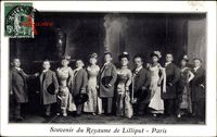 Paris, Souvenir du Royaume de Lilliput, Liliputaner, Gruppenfoto