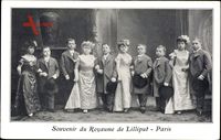 Paris, Souvenir du Royaume de Lilliput, Liliputaner, Gruppenfoto