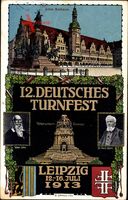 Leipzig in Sachsen, 12. Dt. Turnfest 1913, Turnvater Jahn, Dr. Ferd. Goetz