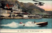 Monte Carlo Monaco, Un Match passionnant, Wasserflugzeug, Boot