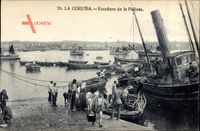 La Coruña Galicien Spanien, Varadero de la Pallosa, Dampfschiff, Fischerboot