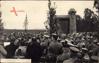 Kassel, Gefangene Franzosen singen während einer Versammlung, Denkmal