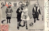 LInvitation à la Valse, Loubet, Viktor Emanuel III, Nikolaus II., Wilhelm II