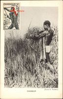 Kamerun, Chasseur, Afrikanischer Jäger mit Pfeil und Bogen