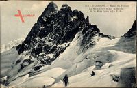 Dauphine, Massif du Pelvoux, la Meije et la Breche de la Meije, Bergsteiger