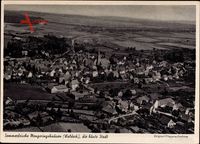Mengeringshausen Bad Arolsen in Hessen, Blick auf den Ort, Fliegeraufnahme