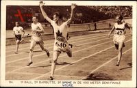 Amsterdam,1e Ball, 2e Barbutte, 3e Storz, 400 Meter Demi Finale, Olympia 1928