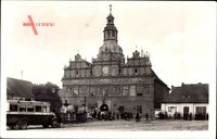 Stříbro Mies Reg. Pilsen, Marktplatz, Reisebus, Rathaus