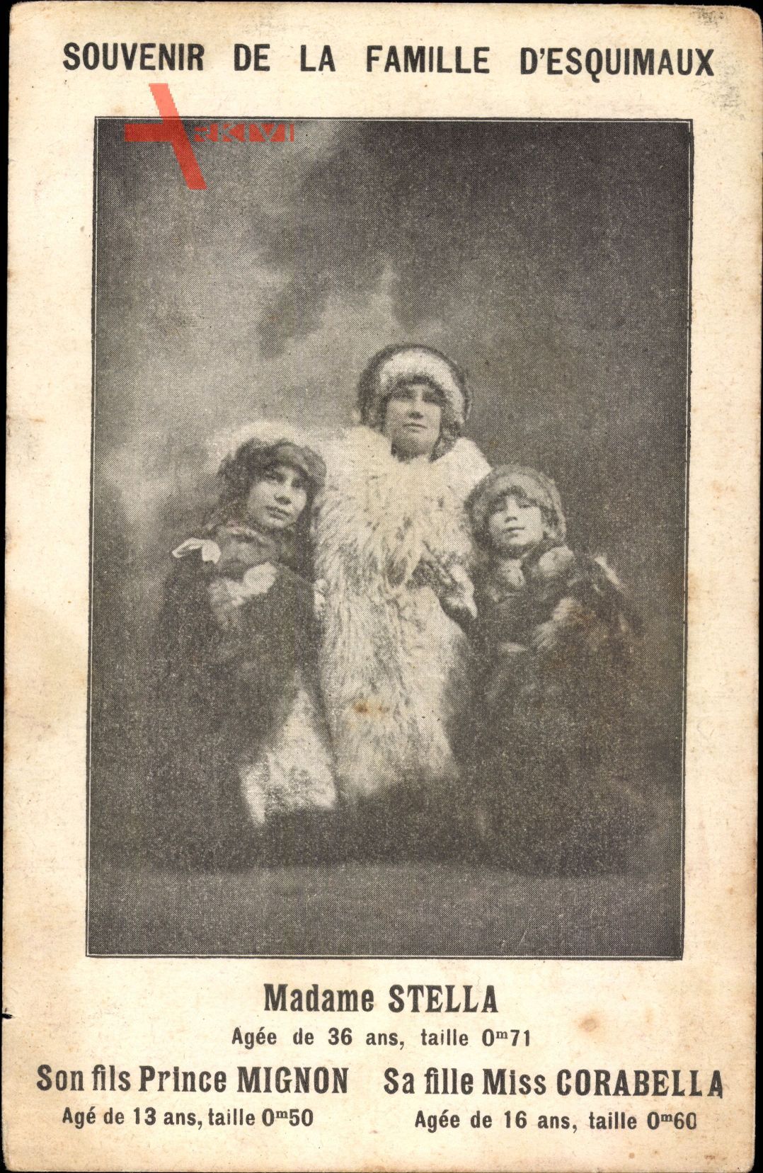 Souvenir de la Famille dEsquimaux, Madamme Stella, 71cm Hauteur, Nains
