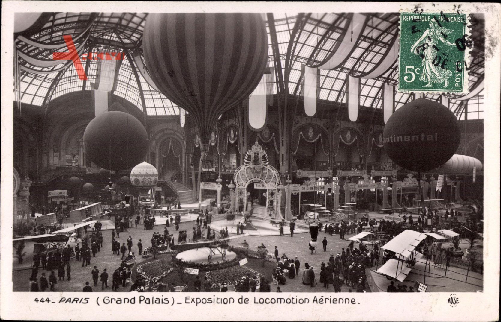 Paris, Grand Palais, Exposition de Locomotion Aérienne, Ballons, Continental