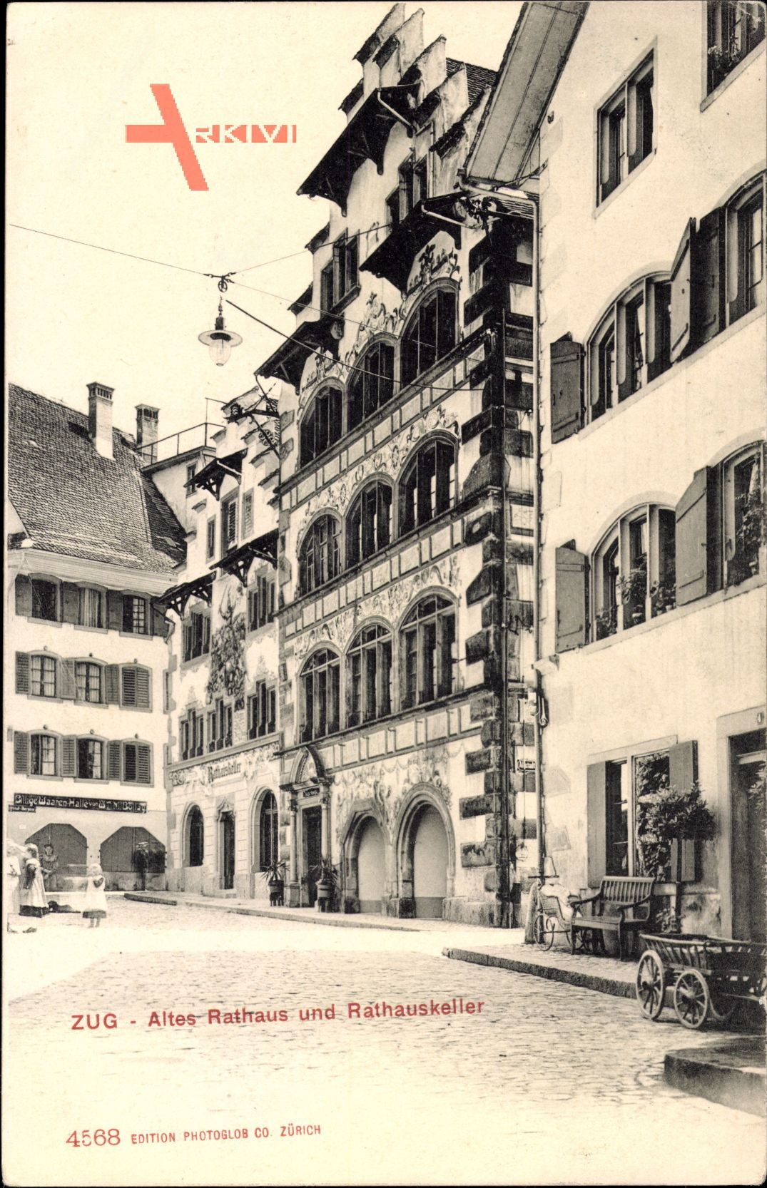 Zug Stadt Schweiz, Altes Rathaus und Rathauskeller, Giebelhaus