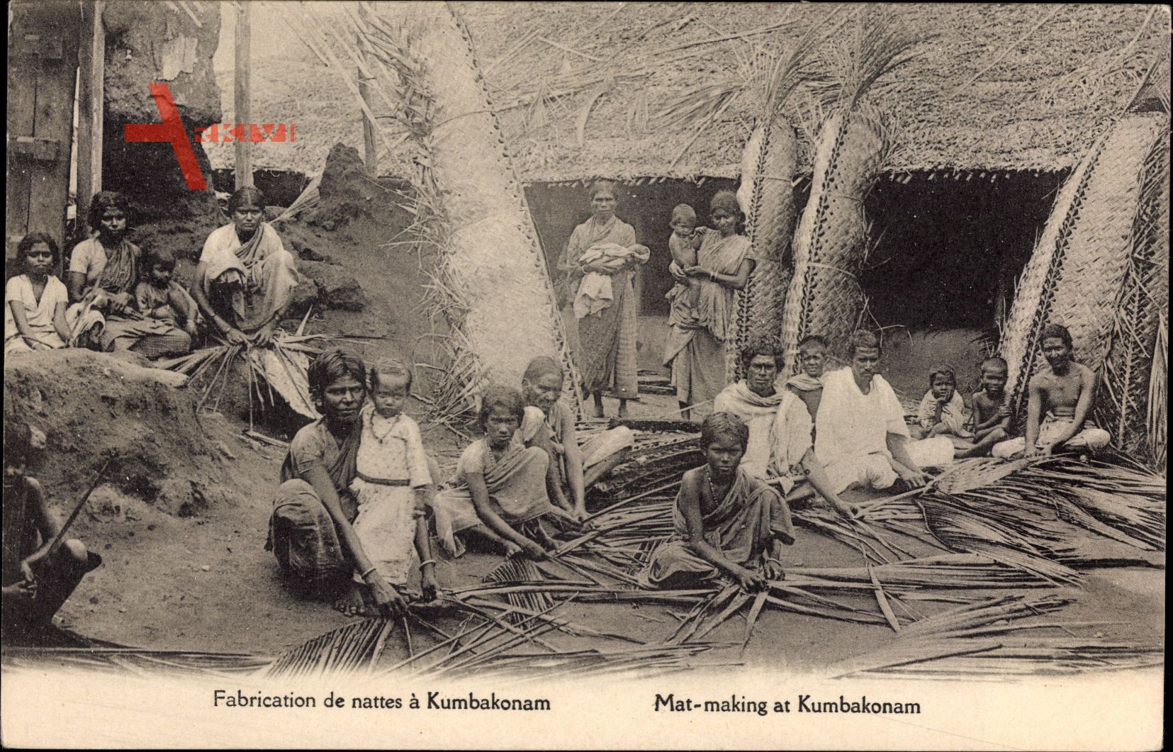 Kumbakonam Indien, Fabrication de nattes, Mattenmacher