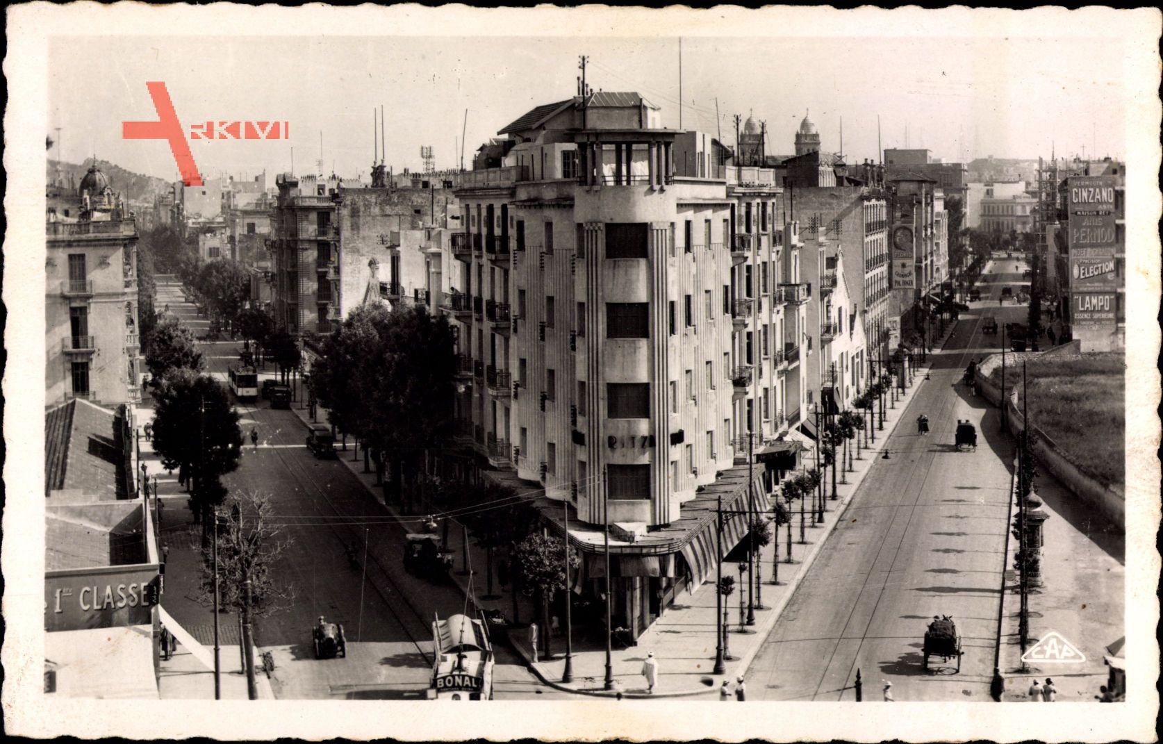 Tunis Tunesien, Place Anatole France, Avenue de Paris, Avenue Théodore Ro.
