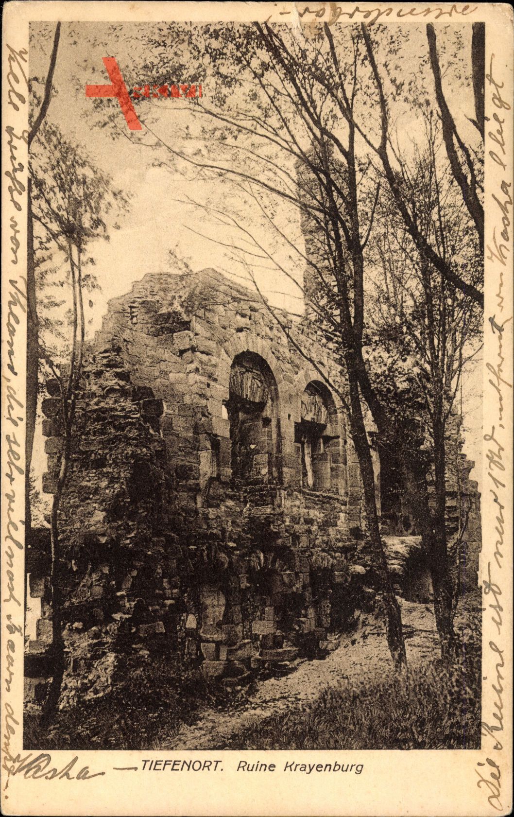 Tiefenort Werra, Blick auf die Ruine Krayenburg