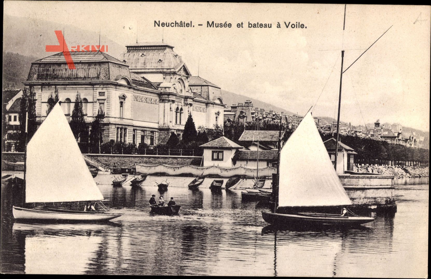 Neuchâtel Neuenburg Stadt, Musée et bateau à Voile, Segelboote