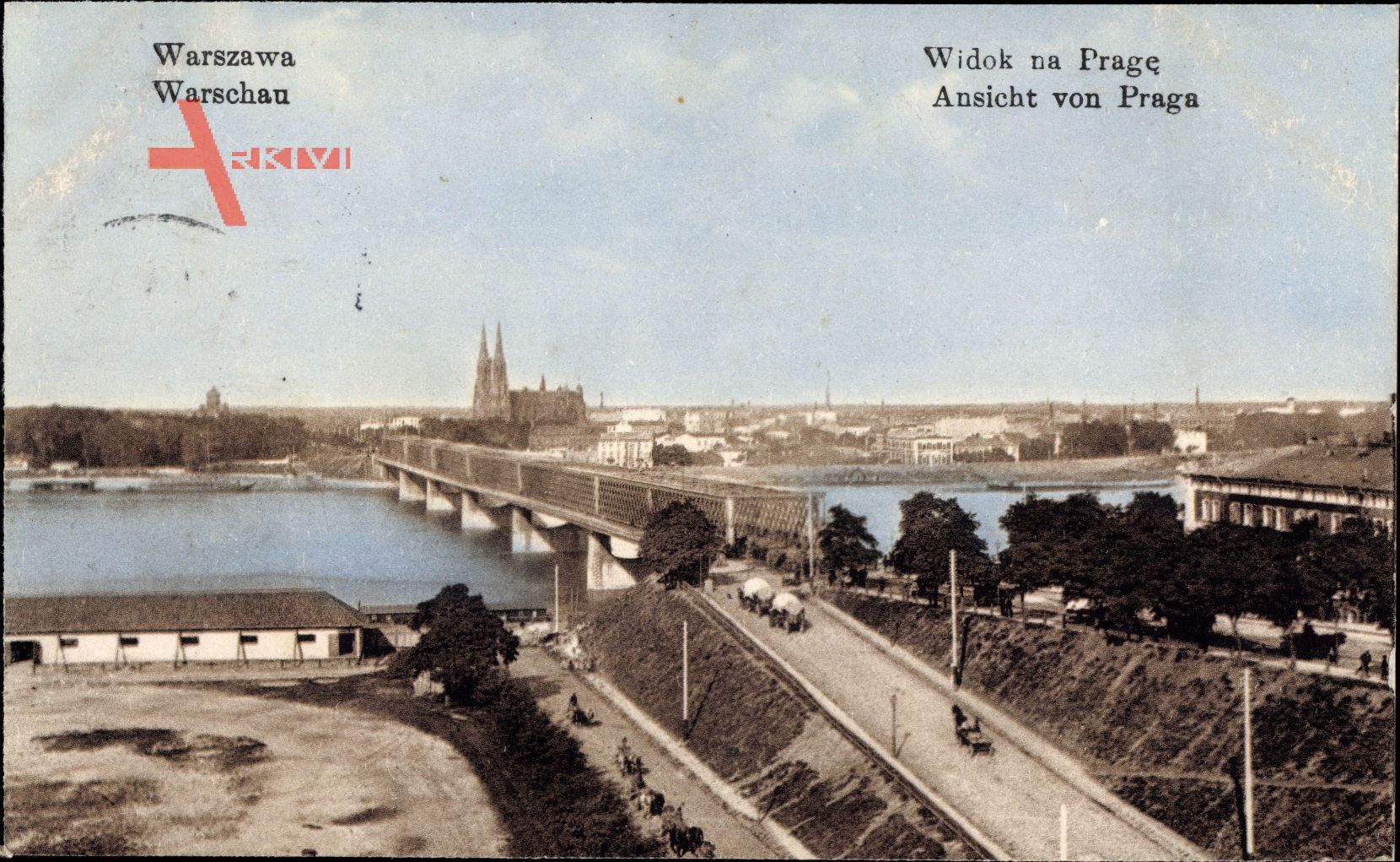Warszawa Warschau Polen, Anssicht von Prag, Brücke